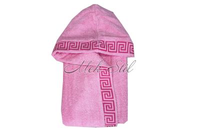 Халати за баня Дамски халати за баня Халат - Микропамук Меандър цвят розов